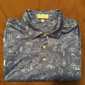 Peter Millar summer comfort Large polo golf shirt L